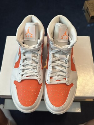 Size 7W - Women's Air Jordan 1 Mid SE Bright Citrus Orange