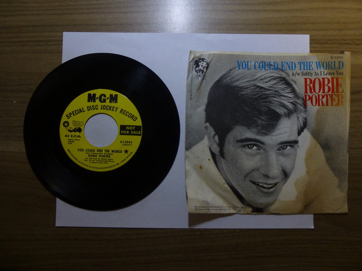 Old 45 RPM Record - MGM K 13845 - Robie Porter - You Could End the