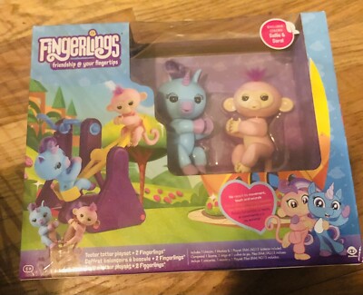 Fingerlings Teeter Totter Playset w/Fingerling Unicorn Callie & Monkey Coral NEW
