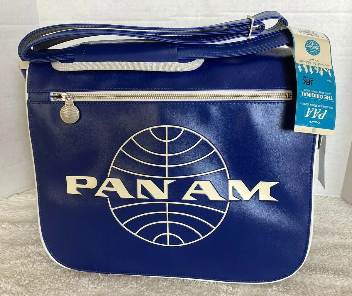 PAN AM "Messenger Reloaded" Bag, Original Certified Vintage Style, Pan Am Blue