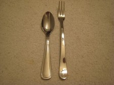 2 PC BABY/YOUTH STAINLESS SPOON  FORK