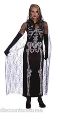FORUM GRAVEYARD SHIFT SKELETON DRESS ADULT HALLOWEEN COSTUME STANDARD 68641