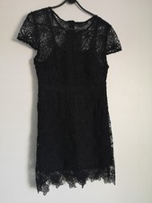 Zara Lace Black Dress Size M Medium Perfect Condition skater fit flare