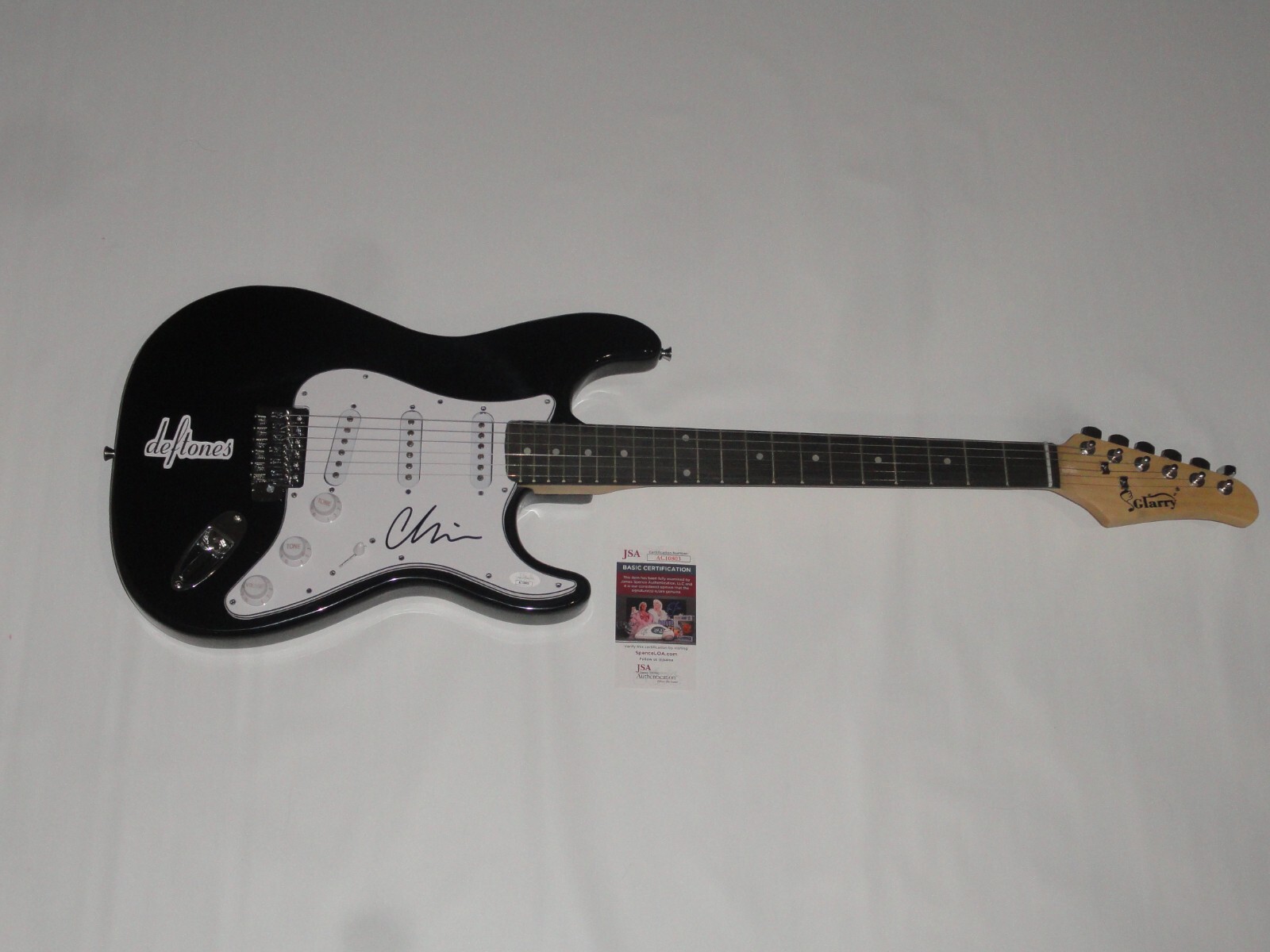 Deftones Autographed Signed Chino Moreno Black Electric Guitar 1 JSA COA