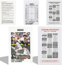 Card Centering Grading Tool, Sports Cards Grading Kit, Includes Two Sets of Spor