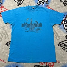 Arches National Park Moab Utah Howling Wolf Aztec VTG Single Stitch L T-Shirt