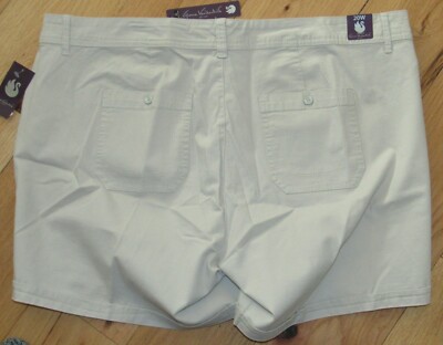 Gloria Vanderbilt khaki utility shorts NWT womens plus 24 24W