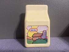 Vintage Little Tikes Play Food Milk Carton Retro Kids Play Kitchen Food