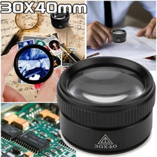 40X Jewelers Loupe Magnifier Light Jewelry Eye Loop Pocket Magnifying Glass Coin