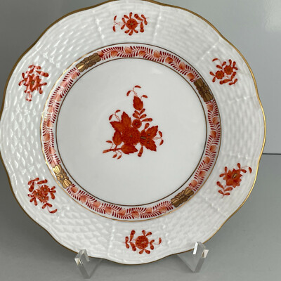 Herend APPONYI 516 1/2 AOG Orange BROTTELLER 17 cm ungenutzt Bread Butter Plate 