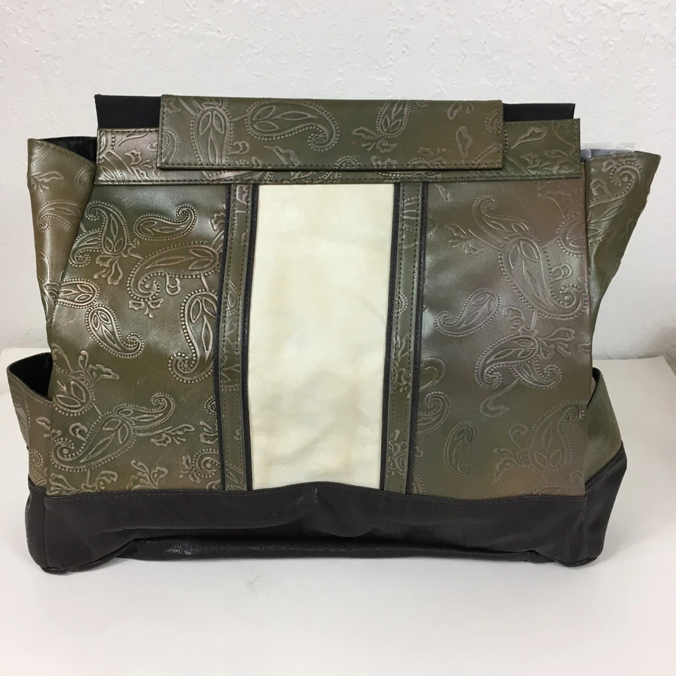 Bolso Miche Erin Estilo Cartera Concha Falda Cubierta Prima Talla Iridiscente Verde Cachemira Foto 3 de 4