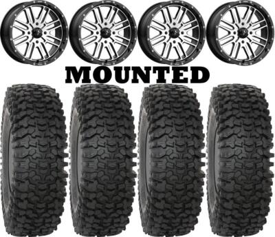Kit 4 System 3 RC500 Tires 30x10-14 on MSA M38 Brute Machined Wheels 1KXP