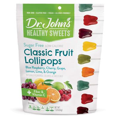 Dr. John s Sugar Free Candy, Healthy Lollipops with Zero Sugar, Low Calorie S...