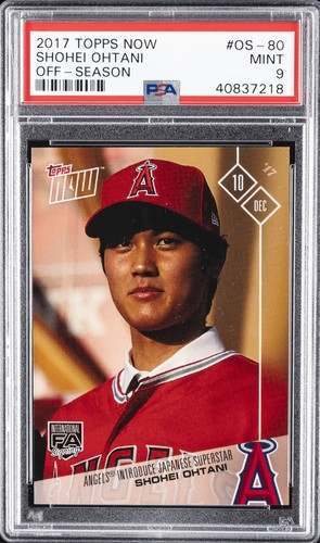 2017 TOPPS NOW OFF-SEASON #OS-80 SHOHEI OHTANI PSA 9