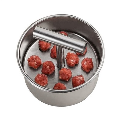 Kitchen Stainless Steel Meatball Mould, 6/12 Holes DIY Manual Meat Baller Maker
