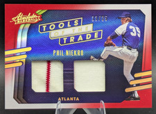 2021 Absolute Tools of the Trade 2 Swatch Spectrum Red /25 Phil Niekro Hall Fame