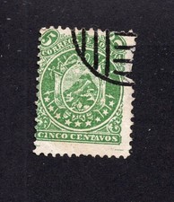 Sello Bolivia 1868 Mi#8 usado CV=20,8$