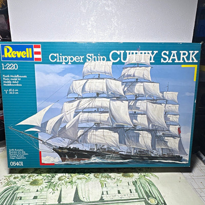 Revell Cutty Sark Clipper Ship Model Kit 1:220 Plastic Unassembled 05401