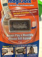 magicJack VoIP Phone Adapter USB 1-Line Caller ID Silver/Black A921