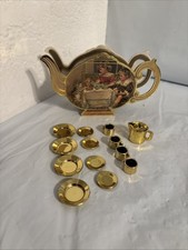 Childs toy Vintage Tea Set  Box Pussy To Tea 1988 Shackman Co EUC