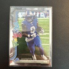 2025 Topps Chrome NFL Detroit Lions Jahmyr Gibbs Future Stars No. FS-10