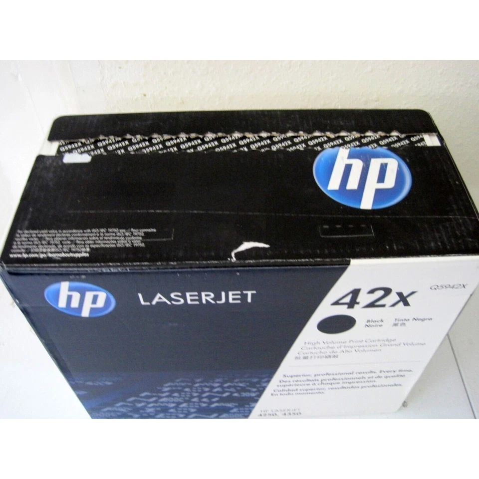 Cartucho de tóner negro original HP 42X alta capacidad Q5942X - CAJA ABIERTA NUEVO Foto 2 de 2