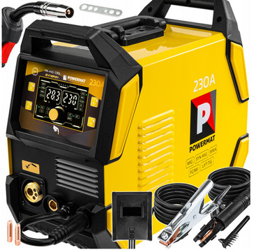 Schweißgerät Inverter MIG MAG MMA TIG FLUX 230A Synergie Pulse IGBT LCD