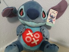 Valentine's Day Stitch Disney Just Play 11" XO Heart Tags attatched
