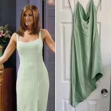 Alice + Olivia Slip Dress Sz S Satin Mint Green ASO Rachel Green Friends Dupe