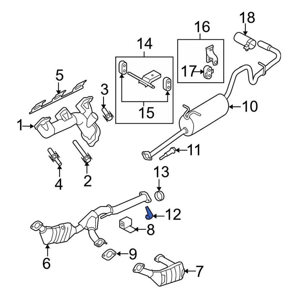 For Ford F-150 2024 Ford W705443S900 Catalytic Converter Nut Foto 3 de 4