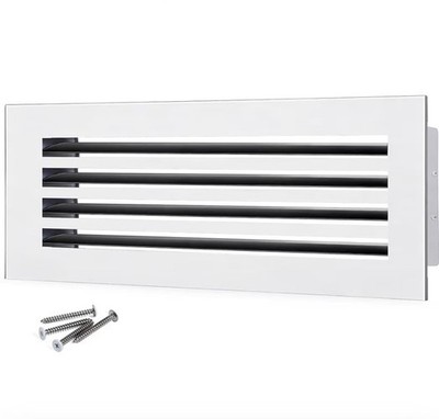 24x8   Linear Slot Diffuser HVAC Register Return Air Modern White Aluminum Quiet