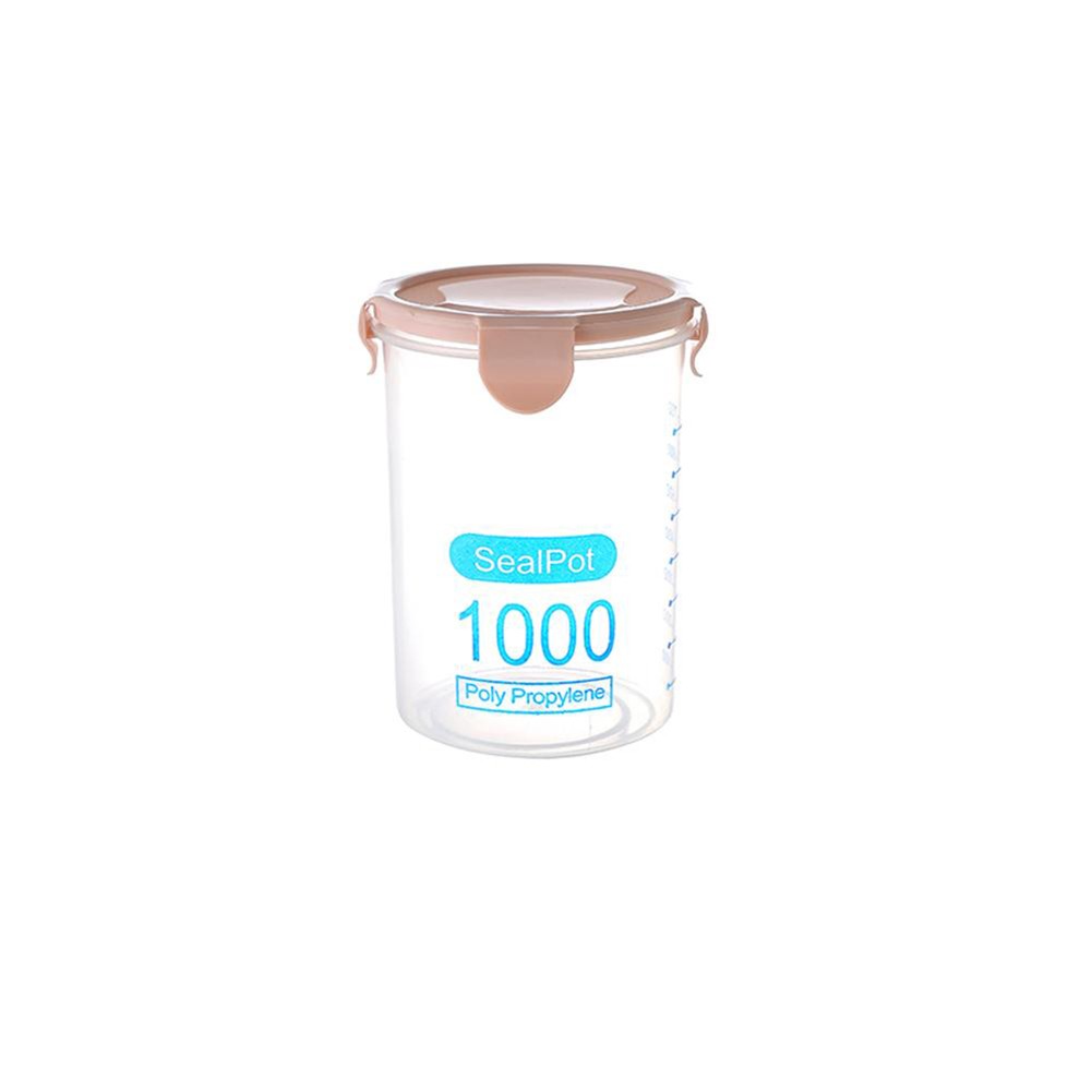 Plastic Transparent Sealed Containers Kitchen Food Cereal Beans Nuts Storage Box