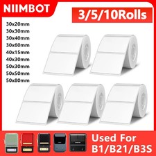 Niimbot B1 White Sticker 3/5/10 Rolls Waterproof Paper Adhesive Label White Ant