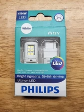 Philips Ultinon LED Light 4114W White 2 Bulbs Stop Brake Replacemnt Upgrade Lamp