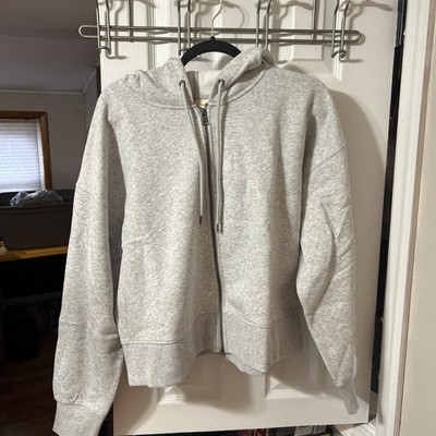 Universal Thread Heather Gray Cropped Zip-Up Hoodie Sweatshirt Jacket XXL NWT