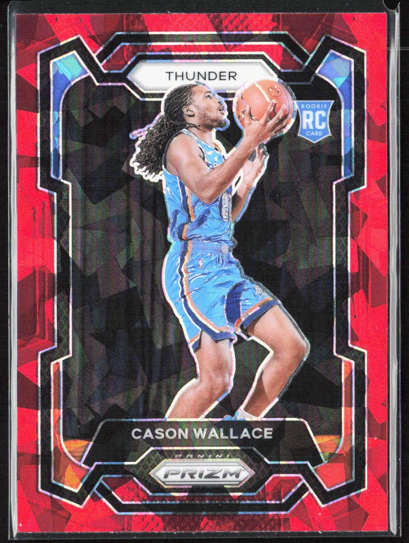 2023-24 Panini Prizm Cason Wallace Red Ice Rookie Card RC #139 Thunder