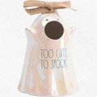 Rae Dunn Iridescent Ceramic Ghost Too Cute To Spook Boo Y’all Halloween Decor