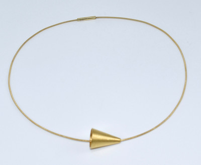 Niessing@ Schnur 39cm, 750, mit Trichter/Zylinderanhänger 750 Gelbgold, 6.77 g