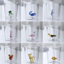 Glass Mug For Hot Coffee And Cold Drink Heat Resistant Cartoon Drinking Cup
