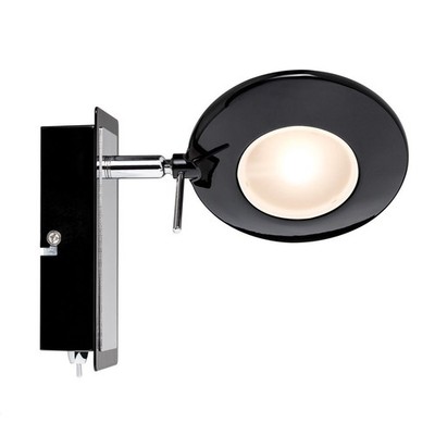 Paulmann LED Wandleuchte Spotlights Orb Schwarz Chrom 3W warmweiß mit Schalter