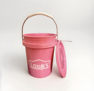 #ad Lowe’s Mini Bucket Pink W Lid RARE color x10 $59.95