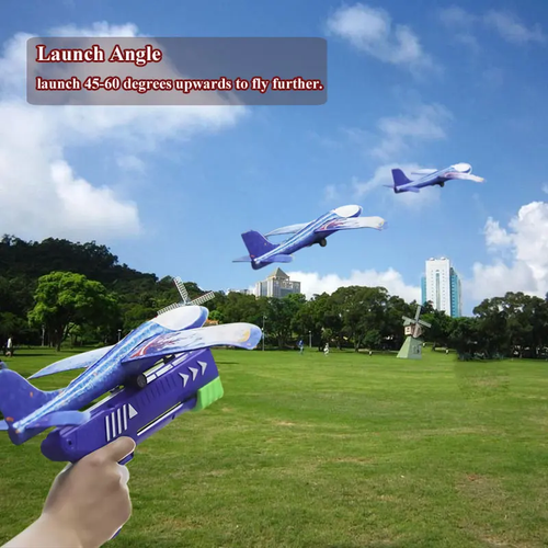 Lancia Aereo Schiuma 24/34Cm Bambini Giocattolo Esterno per Ragazzi Sport Catapulta Gioco Bambini - Foto 4 di 15