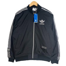 Adidas Originals Chile 20 Bomber Jacket Men's Small Black Silver RRP £109
