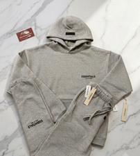 Fear of God Essentials Dark Oatmeal Set Hoodie Sweatpants SS22