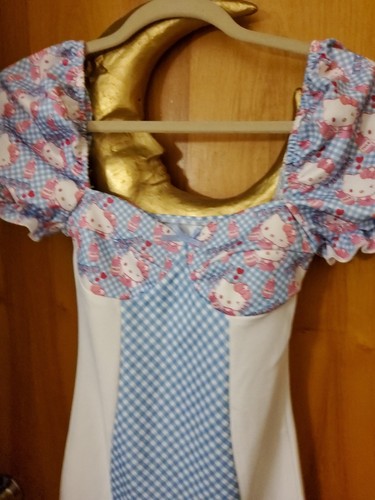 Shein X Hello Kitty Graphic Blue Pink White Dress In Multicolor Size XS - Picture 4 of 9