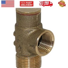 MFG No Lead Brass Pressure Relief Valve 75 PSI, 3/4"