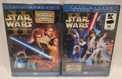 Star Wars Episode II + Episode IV Limited Edition (DVD, Full Screen)   Brand New