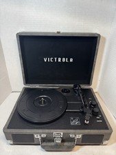 Victrola 3 Speed Bluetooth Portable speaker Stereo Turntable Gray VSC-580BT-LGR