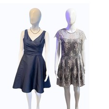 Alfred Sung Navy Dress & Lace Romper Size 6 Lot Prom Pockets