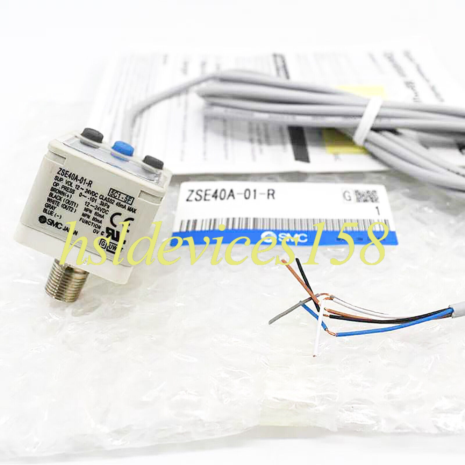 1PC SMC ZSE40A-01-R-X501 Pneumatic Vacuum Switch, Switch Action: NPN